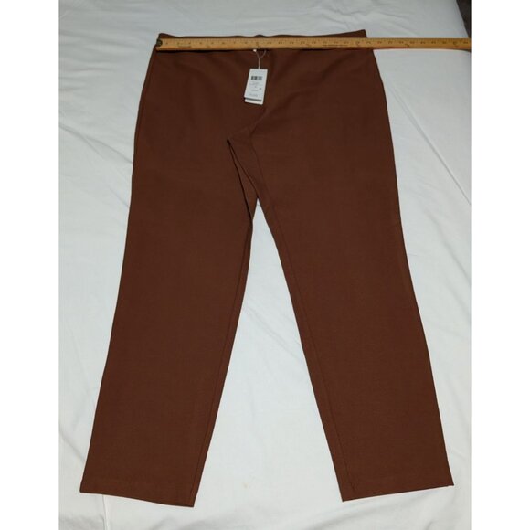 Eileen Fisher Womens 1X Nutmeg Slim Ankle Pants Stretch Crepe French Knit nwt - Picture 13 of 16